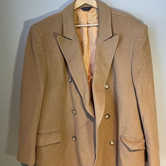 Men’s VINTAGE De Silva‎ Wool Cashmere Coat Size 46R - Picture 2 of 16